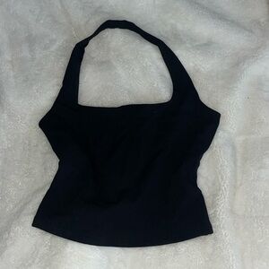 Ribbed A&F Halter Crop Top